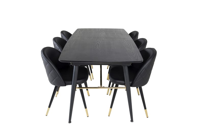 Irunea spisebord 180 cm med 6 stk. Valera spisestoler - Møbler - Bord - Spisegruppe