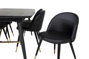 Irunea spisebord 180 cm med 6 stk. Valera spisestoler - Møbler - Bord - Spisegruppe