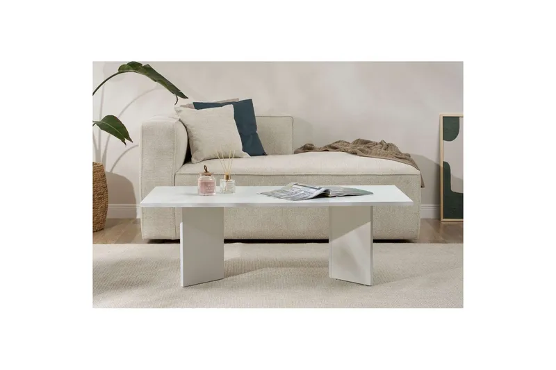 Isami Sofabord 119 cm - Hvit - Møbler - Bord - Sofabord & salongbord