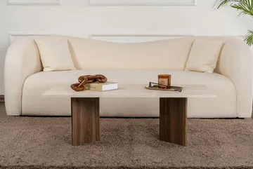 Isami Sofabord 119x40x60 cm - Travertin, Venezia valnøtt - Møbler - Bord - Sofabord & salongbord