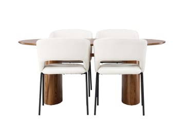 Isolde Matgruppe 180 cm Oval med 4 Day Stoler - Natur - Møbler - Bord - Spisegruppe