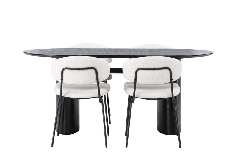 Isolde spisebord 180x90 cm med 4 Chico spisestoler - Møbler - Bord - Spisegruppe