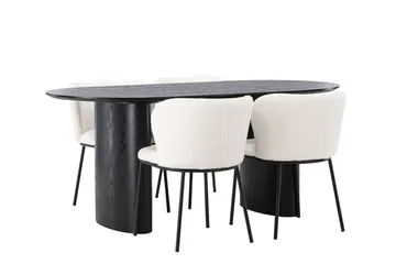 Isolde Spisebord 180x90 cm med 4 Edina Spisestoler - Møbler - Bord - Spisegruppe