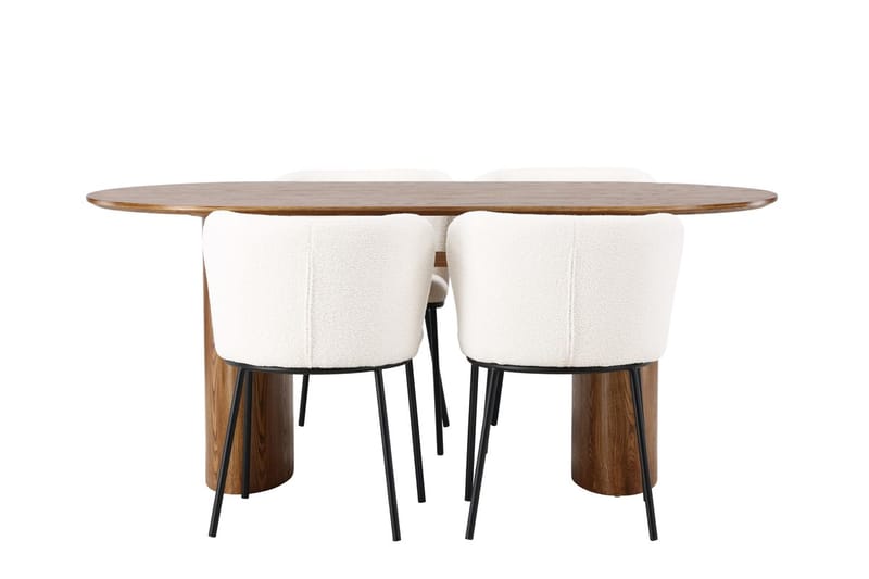 Isolde spisebord 180x90 cm med 4 Edina spisestoler - Møbler - Bord - Spisegruppe