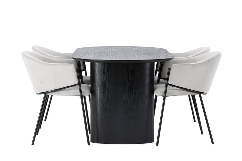 Isolde Spisebord 180x90 cm med 4 Evelina Armstoler - Møbler - Bord - Spisegruppe