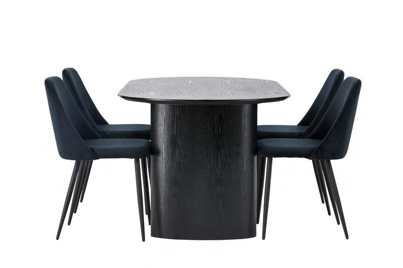 Isolde Spisebord 180x90 cm med 4 Night Spisestoler - Møbler - Bord - Spisegruppe