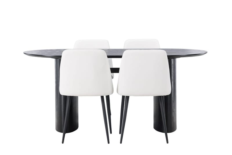 Isolde Spisebord 180x90 cm med 4 Night Spisestoler - Møbler - Bord - Spisegruppe