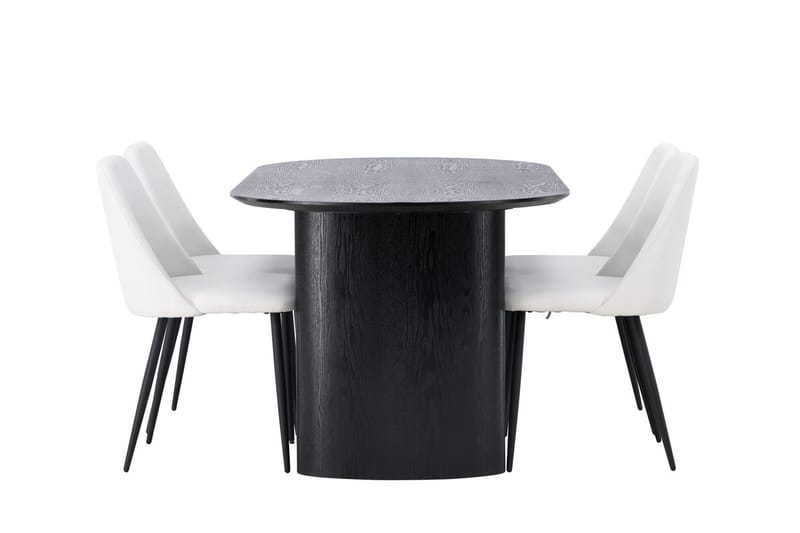 Isolde Spisebord 180x90 cm med 4 Night Spisestoler - Møbler - Bord - Spisegruppe