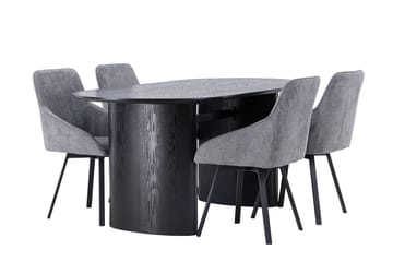 Isolde spisebord 180x90 cm med 4 Rosie spisestoler - Møbler - Bord - Spisegruppe