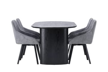 Isolde spisebord 180x90 cm med 4 Rosie spisestoler - Møbler - Bord - Spisegruppe