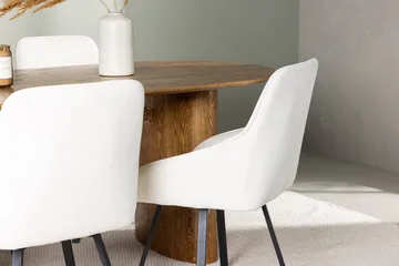 Isolde spisebord 180x90 cm med 4 Rosie spisestoler - Møbler - Bord - Spisegruppe