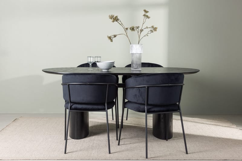 Isolde Spisebord 180x90 cm med 4 Selma Spisestoler