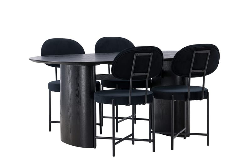 Isolde spisebord 180x90 cm med 4 Stella spisestoler - Møbler - Bord - Spisegruppe