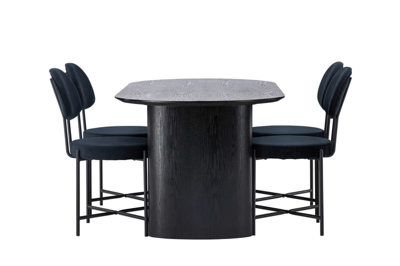 Isolde spisebord 180x90 cm med 4 Stella spisestoler - Møbler - Bord - Spisegruppe
