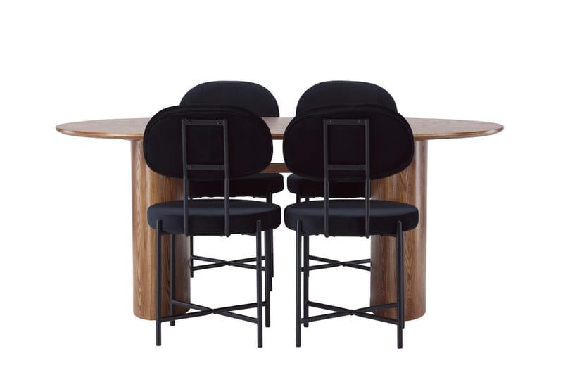 Isolde spisebord 180x90 cm med 4 Stella spisestoler - Møbler - Bord - Spisegruppe