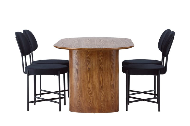 Isolde spisebord 180x90 cm med 4 Stella spisestoler - Møbler - Bord - Spisegruppe