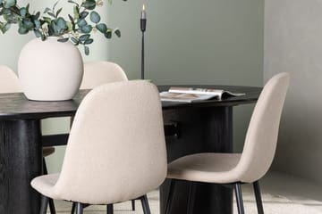 Isolde spisebord 180x90 cm med 4 Polar spisestoler - Møbler - Bord - Spisegruppe
