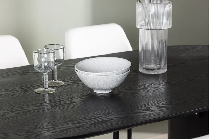 Isolde Spisegruppe 180 cm Oval med 4 Night Stoler - Sort - Møbler - Bord - Spisegruppe