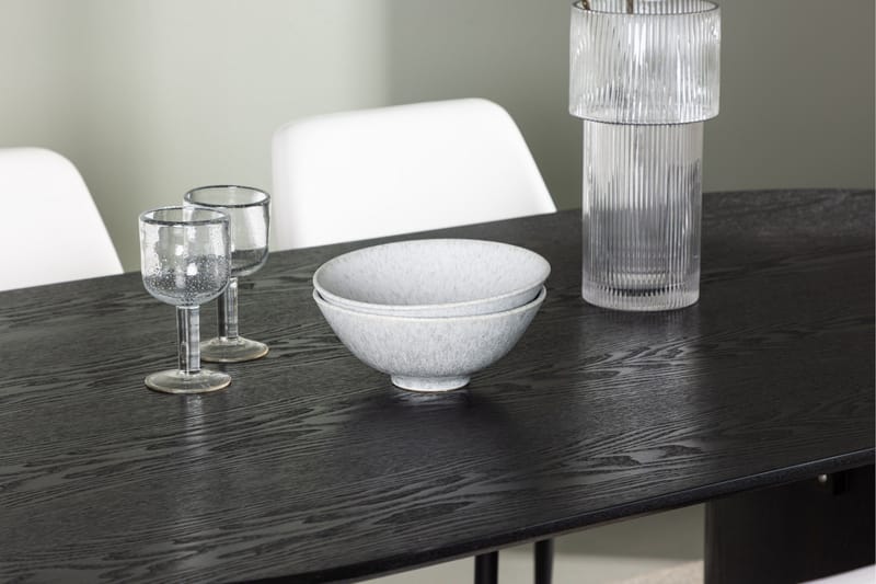 Isolde Spisegruppe 180 cm Oval med 4 Night Stoler - Sort - Møbler - Bord - Spisegruppe