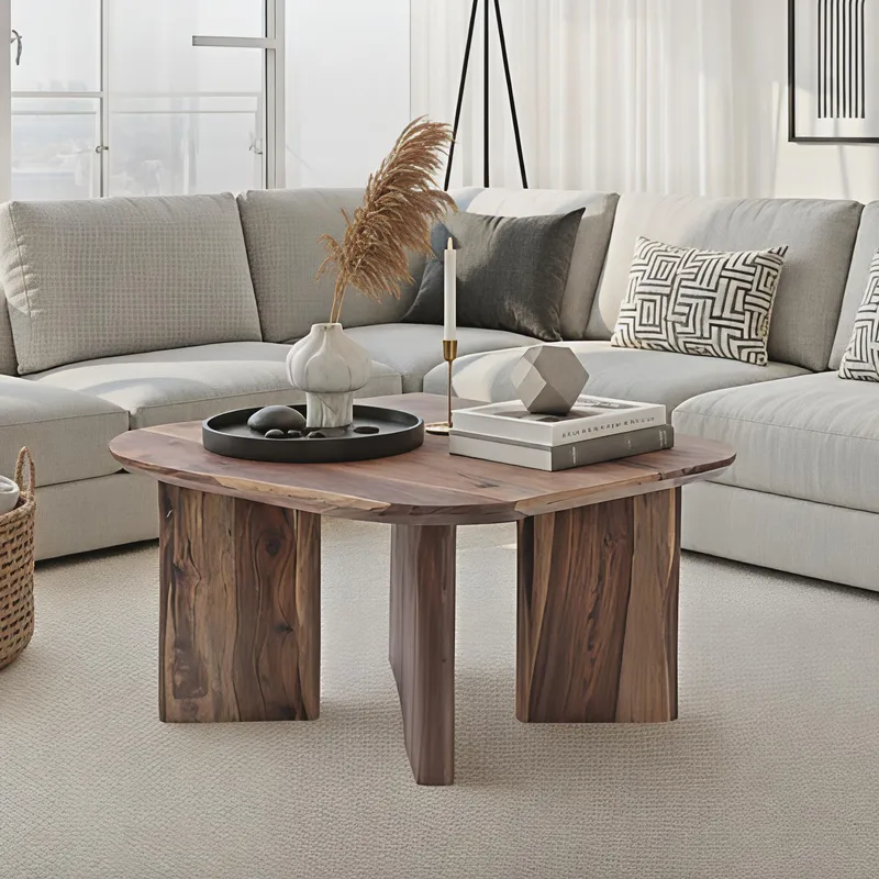 Ivoano Sofabord 60 cm Landlig stil - Varm mørkebrun - Møbler - Bord - Sofabord & salongbord