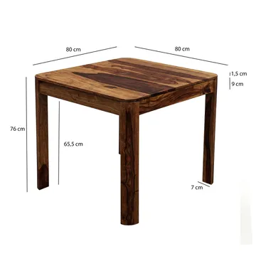 Ivoela Spisebord 80 cm - Varm mørkebrun - Møbler - Bord - Spisebord & kjøkkenbord