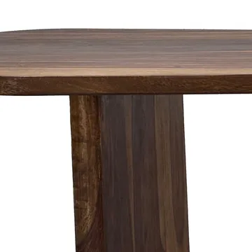 Ivoeri Sofabord 120 cm Ovalt Landlig stil - Varm mørkebrun - Møbler - Bord - Sofabord & salongbord