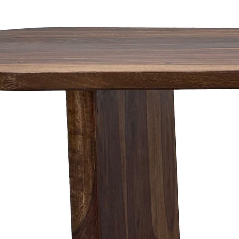 Ivoeri Sofabord 120 cm Ovalt Landlig stil - Varm mørkebrun - Møbler - Bord - Sofabord & salongbord