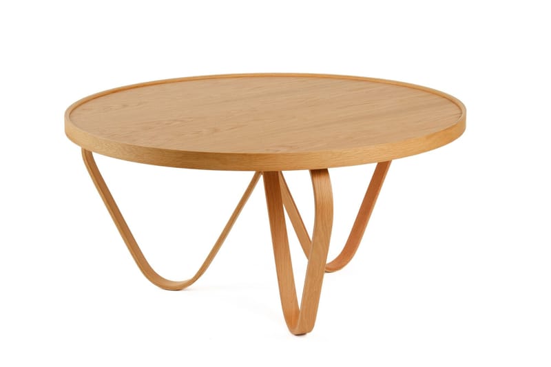 Jarvik 100 cm Rundt Sofabord i Eik - Brun - Møbler - Bord - Sofabord & salongbord