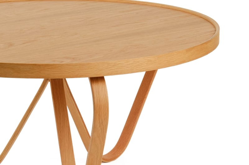 Jarvik 100 cm Rundt Sofabord i Eik - Brun - Møbler - Bord - Sofabord & salongbord