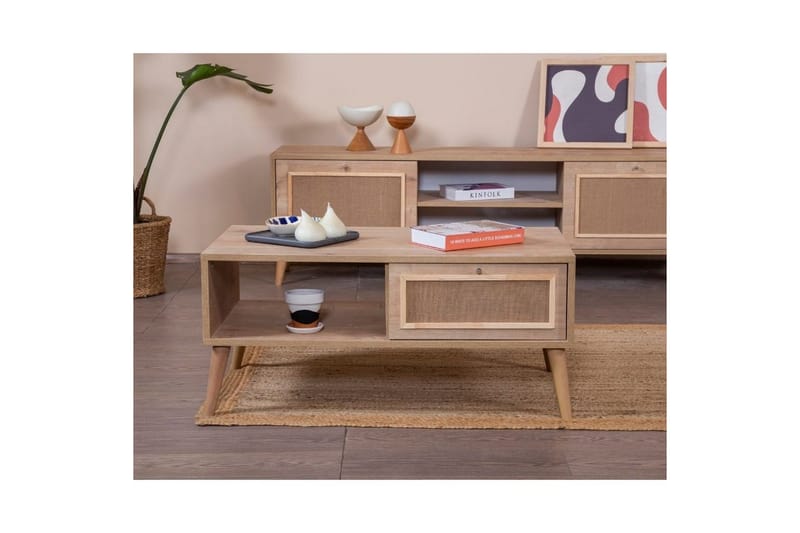 Jatinder Sofabord 55 cm - Mellomfarget tre - Møbler - Bord - Sofabord & salongbord