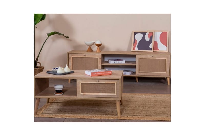 Jatinder Sofabord 55 cm - Mellomfarget tre - Møbler - Bord - Sofabord & salongbord