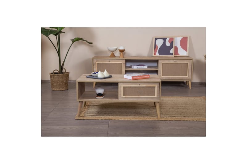 Jatinder Sofabord 55 cm - Mellomfarget tre - Møbler - Bord - Sofabord & salongbord