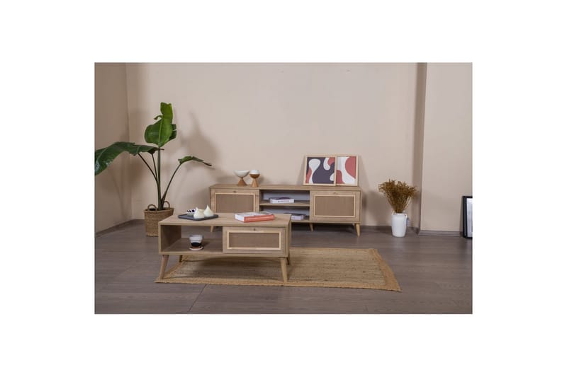 Jatinder Sofabord 55 cm - Mellomfarget tre - Møbler - Bord - Sofabord & salongbord