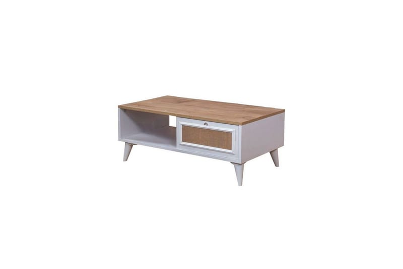 Jatinder Sofabord 55 cm - Mellomfarget tre/Hvit - Møbler - Bord - Sofabord & salongbord