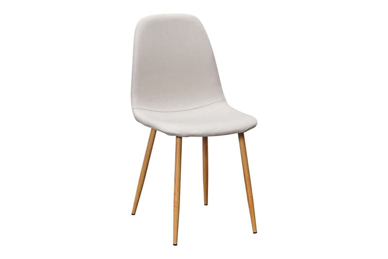 Jaunita Spisebord Uttrekkbart med ileggsplate + 6 stk Naira stol beige med eikeben - Brun/Beige - Møbler - Bord - Spisegruppe