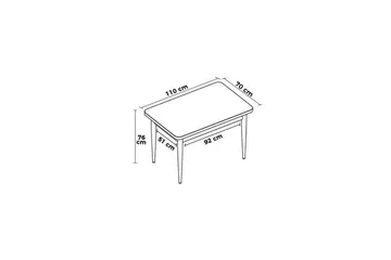 Javren Spisebord 114 cm Rektangulær - Sort Marmor/Sort - Møbler - Bord - Spisebord & kjøkkenbord