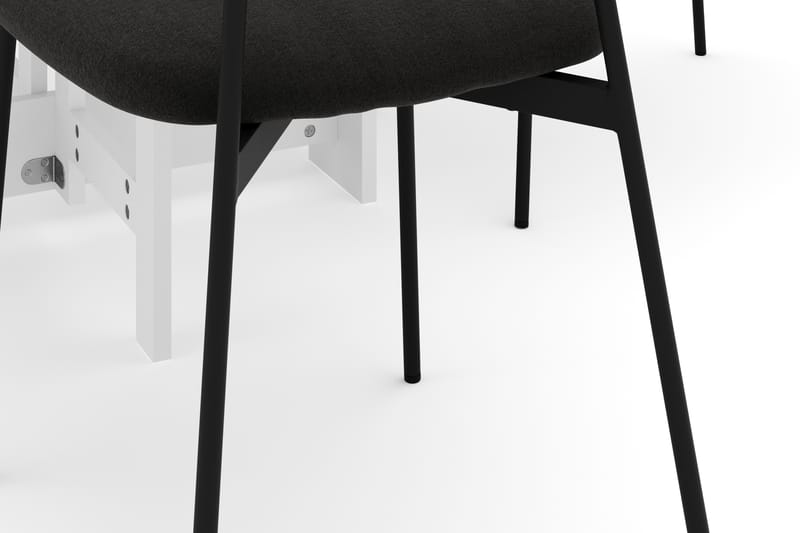 Jeba Spisebord 100 cm med 4 stk Lowe Matstkolar - Hvit - Møbler - Bord - Spisegruppe