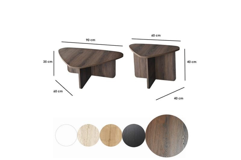 Jewa Sofabord 90 cm - Naturell - Møbler - Bord - Sofabord & salongbord