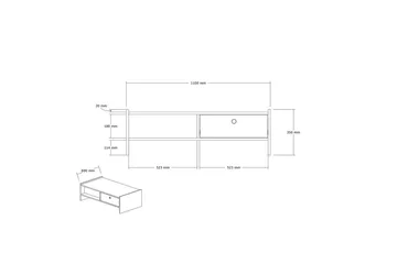 Jeyra Stuebord 110 cm - Valnøtt - Møbler - Bord - Sofabord & salongbord