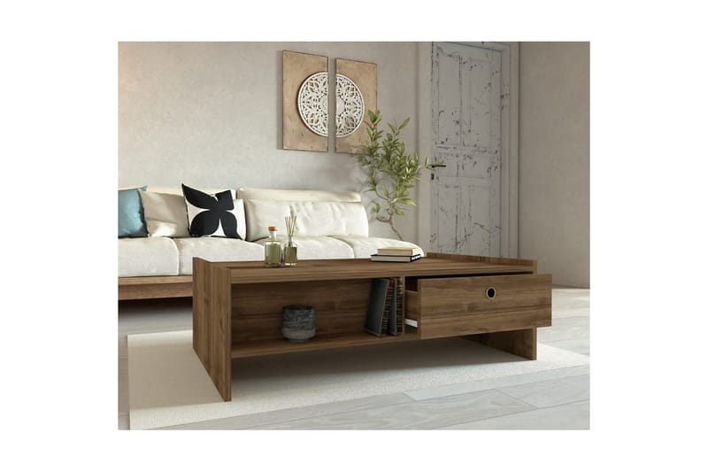 Jeyra Stuebord 110 cm - Valnøtt - Møbler - Bord - Sofabord & salongbord