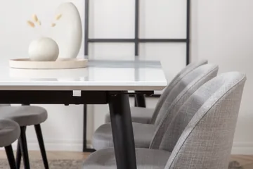 Jimms Matgruppe 195 cm Rektangulær med 6 Sedavi Stoler - Svart - Møbler - Bord - Spisegruppe