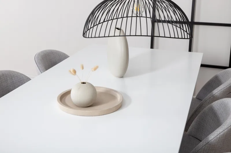 Jimms Matgruppe 195 cm Rektangulær med 6 Sedavi Stoler - Svart - Møbler - Bord - Spisegruppe