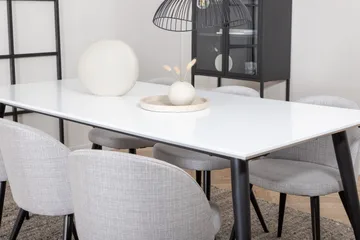 Jimms Matgruppe 195 cm Rektangulær med 6 Sedavi Stoler - Svart - Møbler - Bord - Spisegruppe