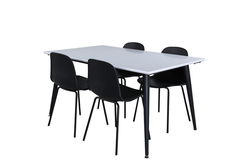 Jimmy Matgruppe 150 cm Rektangulær med 4 Arctic Stoler - Sort - Møbler - Bord - Spisegruppe