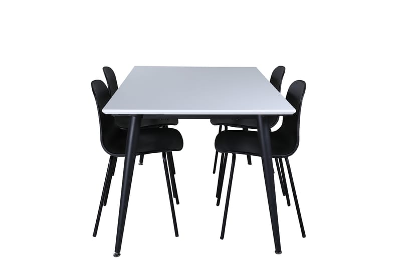 Jimmy Matgruppe 150 cm Rektangulær med 4 Arctic Stoler - Sort - Møbler - Bord - Spisegruppe