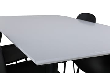 Jimmy Matgruppe 150 cm Rektangulær med 4 Arctic Stoler - Sort - Møbler - Bord - Spisegruppe