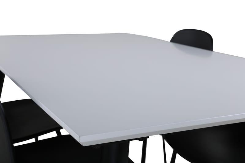 Jimmy Matgruppe 150 cm Rektangulær med 4 Arctic Stoler - Sort - Møbler - Bord - Spisegruppe