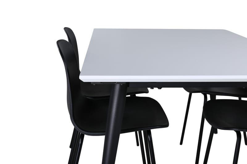 Jimmy Matgruppe 150 cm Rektangulær med 4 Arctic Stoler - Sort - Møbler - Bord - Spisegruppe