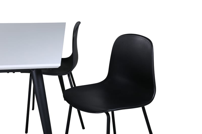 Jimmy Matgruppe 150 cm Rektangulær med 4 Arctic Stoler - Sort - Møbler - Bord - Spisegruppe