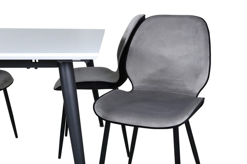 Jimmy Matgruppe 150 cm Rektangulær med 4 Emma stoler - Sort - Møbler - Bord - Spisegruppe